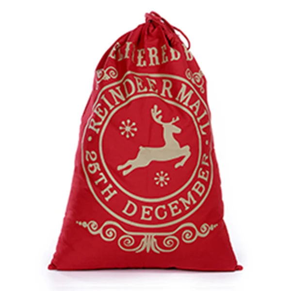 Hot New Christmas Gift Bags 1pc Large Canvas Santa Sack 8 Colors