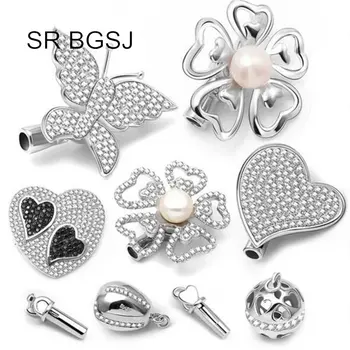 

Free Shipping Kinds of Jewelry Making DIY Multifunction Silver Magenetic Insert Necklace Clasp Set