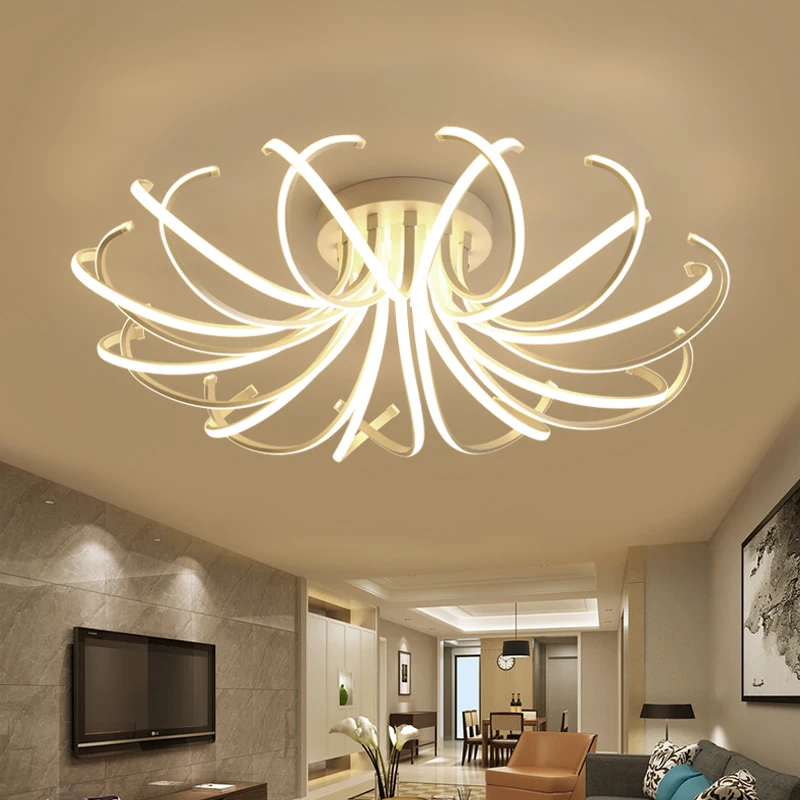 Eusolis lámparas de techo moderno Led aluminio Luces Led Para Casas salón Iluminacion Interior Plafoniere Moderne