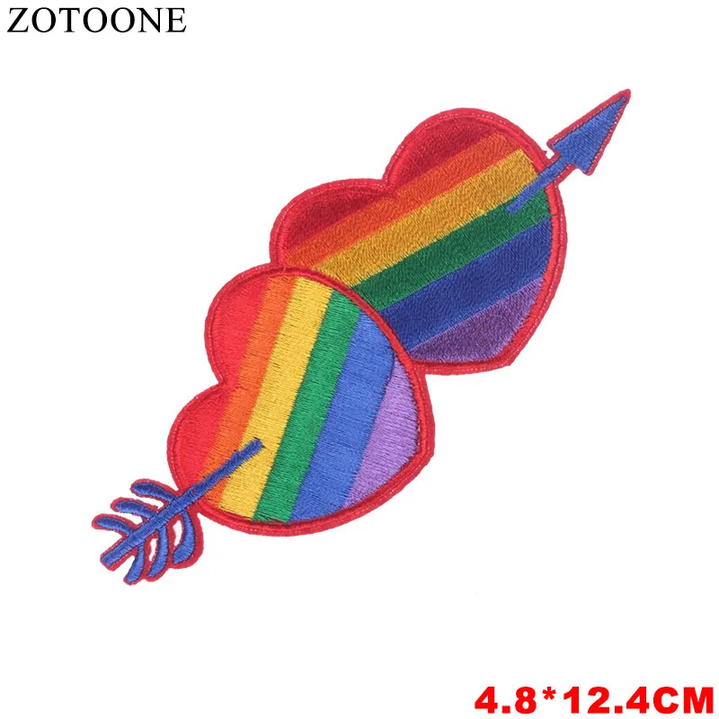 

ZOTOONE 1 PCS Unicorn Love Parches Embroidered Iron on Patches For Clothing DIY Stripes Clothes sequin Stickers Lips Appliques D