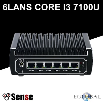 

i5 7200U i3 7100U Celeron 3865U Mini PC Fanless Computer AES-NI Pfsense 6*Intel Gigabit Lans RJ45 2.4GHz DDR4 Ram VPN Server