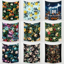 Hot sale large floral skull tapestry mandala flowers macrame skull pattern wall hanging tapestry home decoration wall tapestry halloween distressed skull pattern wall art tapestry