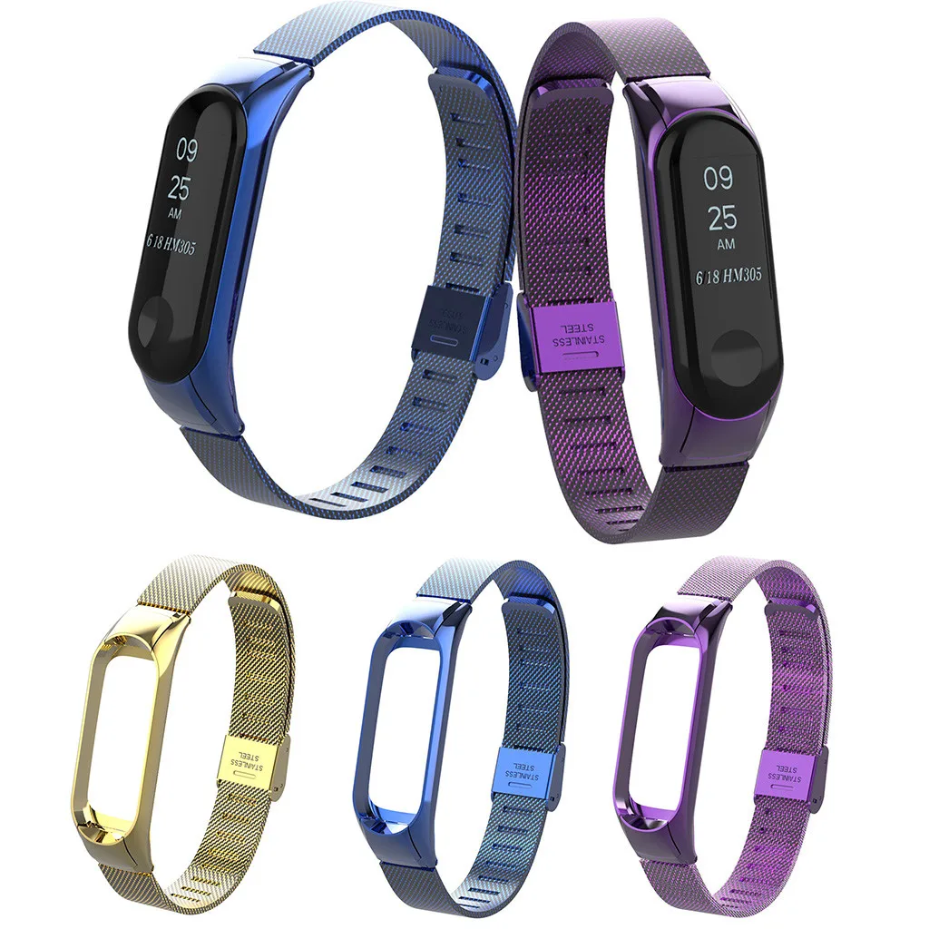 Mi lanese петля ремешок для Xiaomi mi Band 3 часы Магнитная Петля на запястье металлический