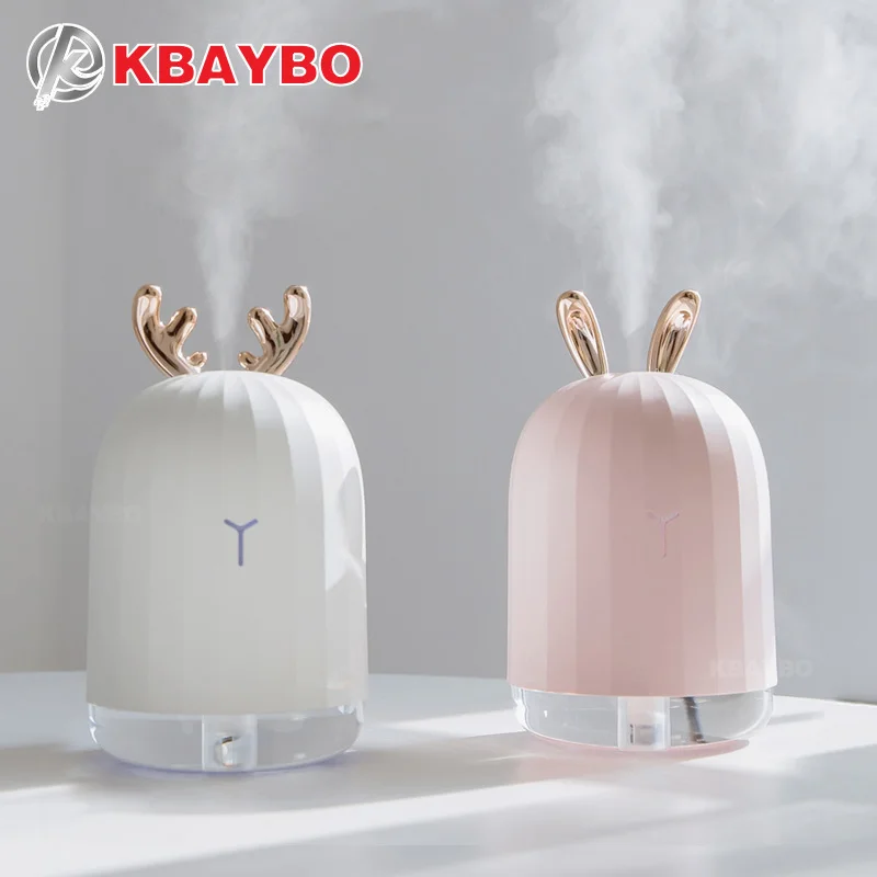

KBAYBO 220ml Humidifier AIr USB Aroma Essential Oil Diffuser Ultrasonic with 7 Color Change LED Night light Cool Mist