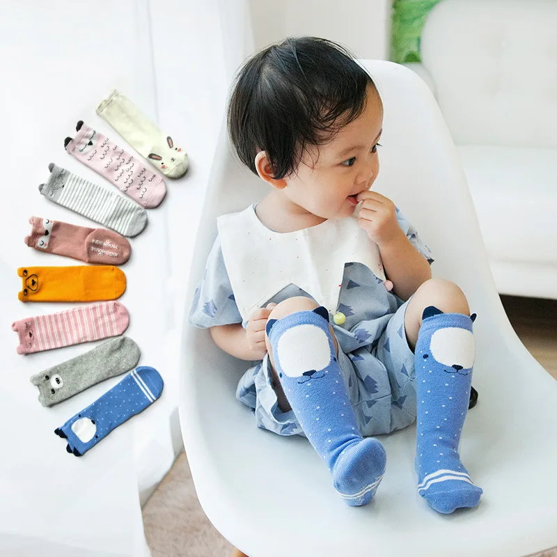 Spring animal toddler baby boy knee socks toddlers cotton long sock