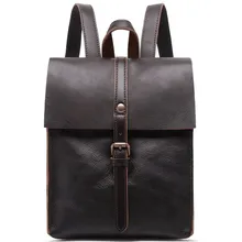 Пояса из натуральной кожи телячьей унисекс рюкзак винтаж мягкая школьная сумка Высокое качество