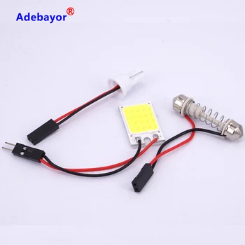 

10set COB Chip 16 SMD Car LED Interior Panel Dome Reading Light T10 Festoon led Car Vehicle LED Panel Auto car light source