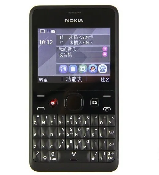 Nokia Asha 210 разблокированный GSM 2,4 ''две sim-карты 2MP QWERTY клавиатура только на английском языке отремонтированный мобильный телефон