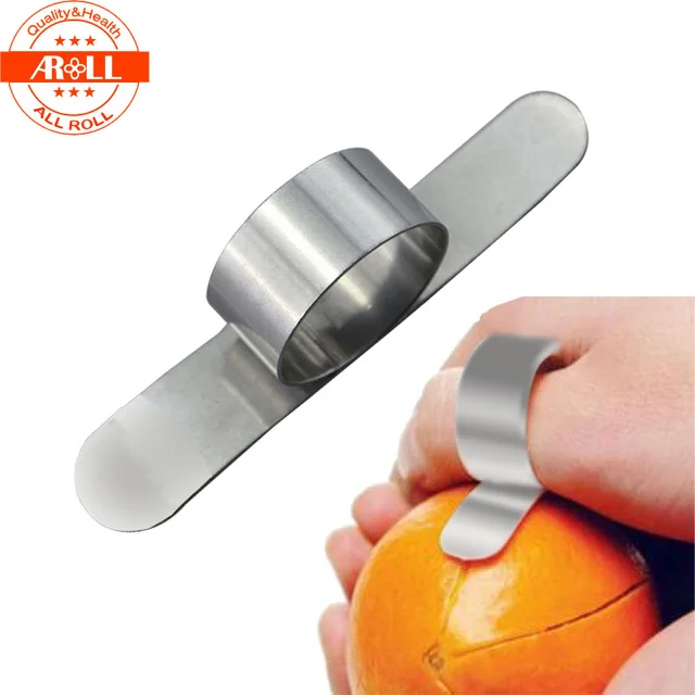Stainless Steel Metal Orange Peeler Tool Opener Device Parer Finger Peeler Easy Open Citrus