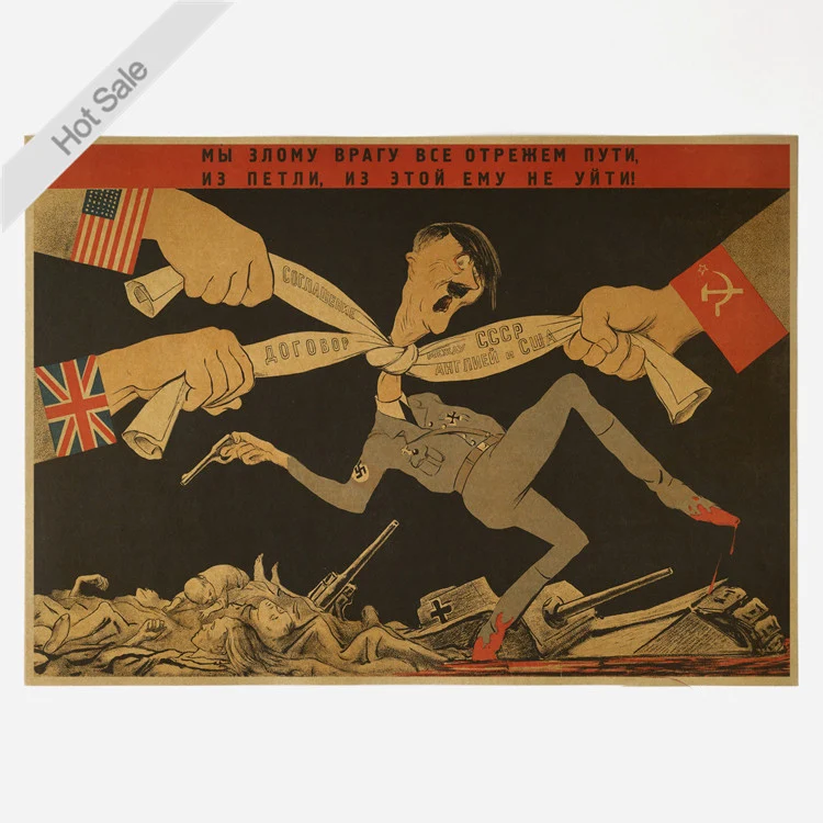 

Vintage Classic USA World War Kill fascists Poster Retro Wall Art Crafts Paper Living Room bar Paint Sticker 42x30cm GJ-021