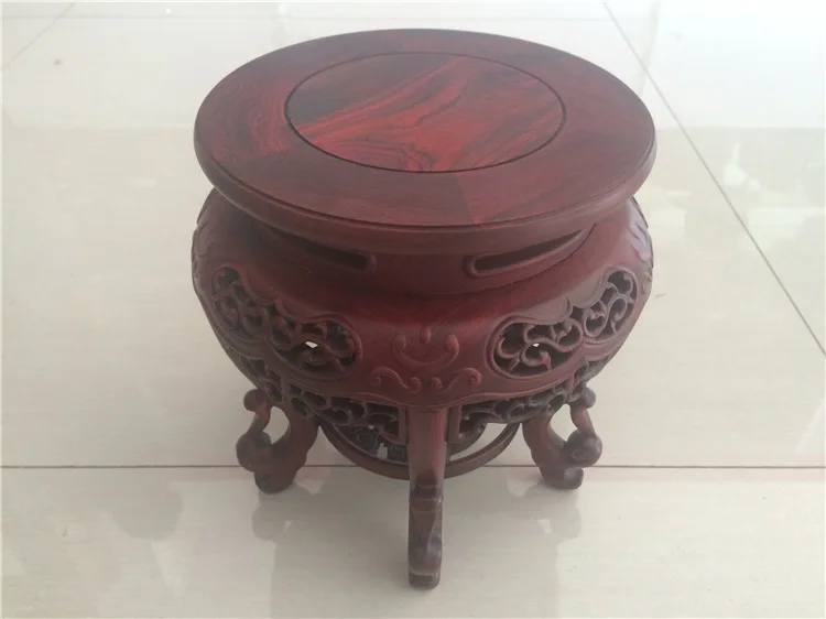 Buddha Statue Stone Base Tea Set Collection Walnuts Crafts Vase Bonsai