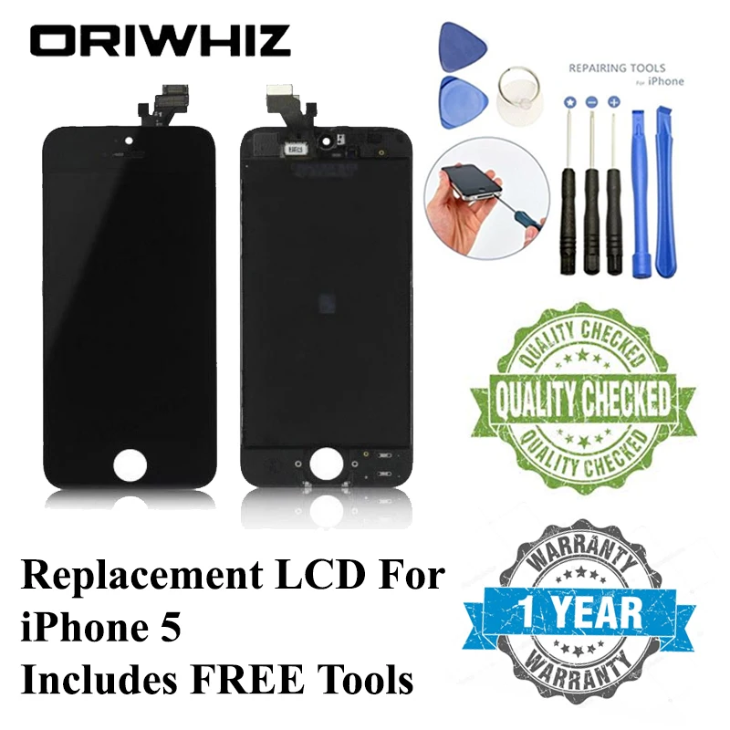 

ORIWHIZ A+++ LCD for iPhone 5 5S 5C LCD Display Touch Screen With Digitizer Replacement Assembly No Dead Pixel For iPhone 5S LCD