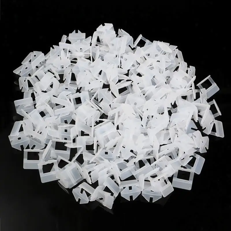 300Pcs Plastic Ceramic Tile Leveling System 200 Clips+100 Wedges Tiling Flooring Tools Wedges Clips