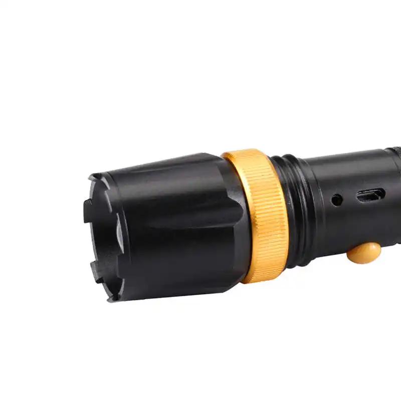 Rotary Zoom XML T6 LED Flashlight USB Rechargeable Torch 3 Modes Light Lamp torch flashlight t6 by 18650 battery #3o8 (10)