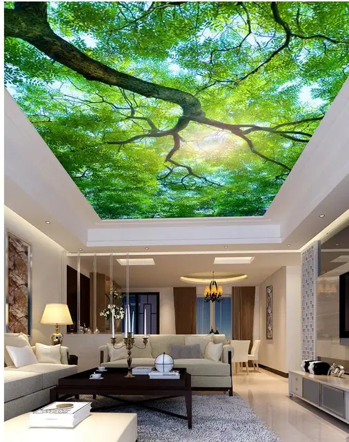 Schöne baum wohnzimmer schlafzimmer decke 3d wallpaper landschaft ... Schöne baum wohnzimmer schlafzimmer decke 3d wallpaper landschaft ...