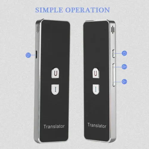 

2-Way Portable Smart Voice Translator Instant 40 Language Bluetooth Interpreter