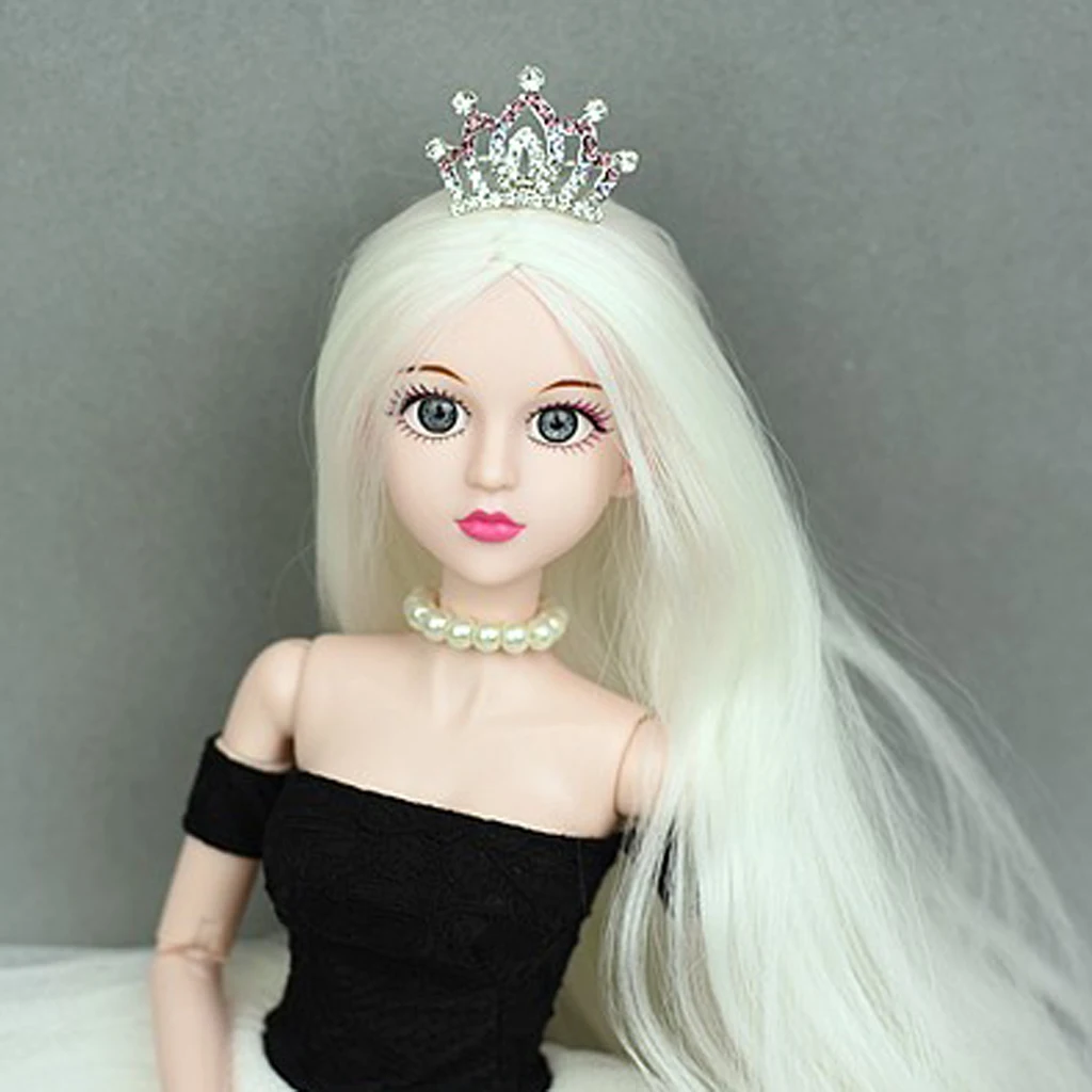 Beautiful Girl Doll Headdress Princess Crystal Mini Tiara Crown For Monster High School Girl Doll Party Outfits Accessory