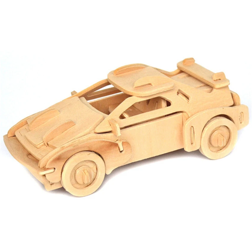 a wooden car