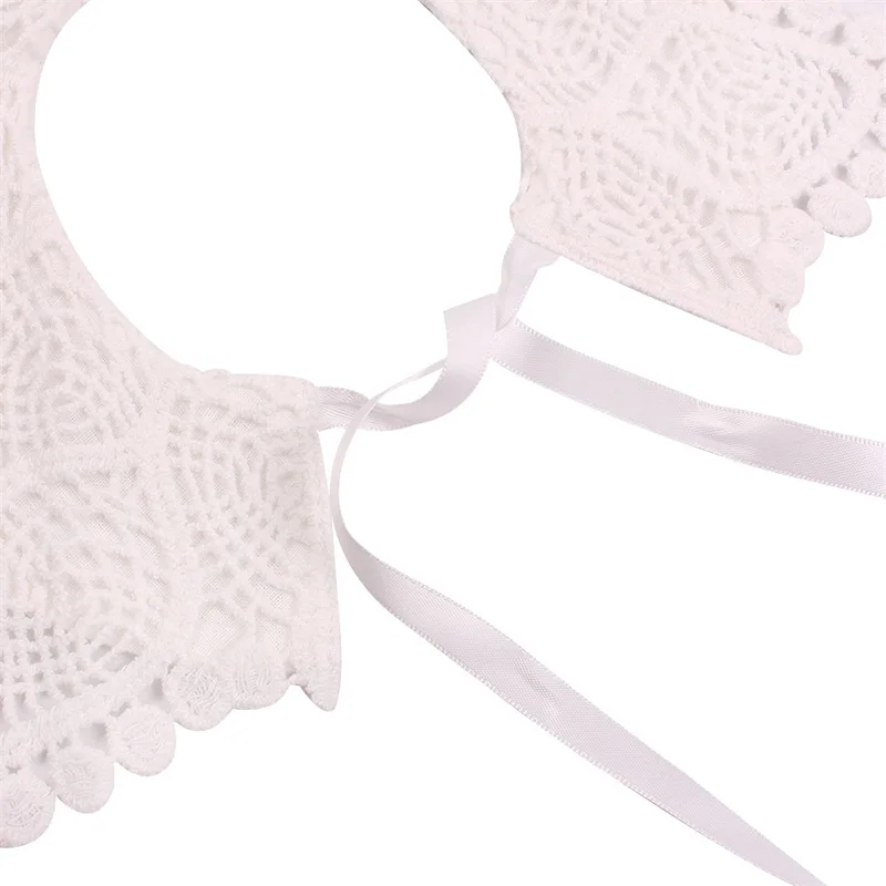 Lace Baby Girls Bibs INS Fashion White Bibs For Girls Fake Collar Flower Bibs Baby Mouth Towel Bandanna Baby Girls Clothing (21)