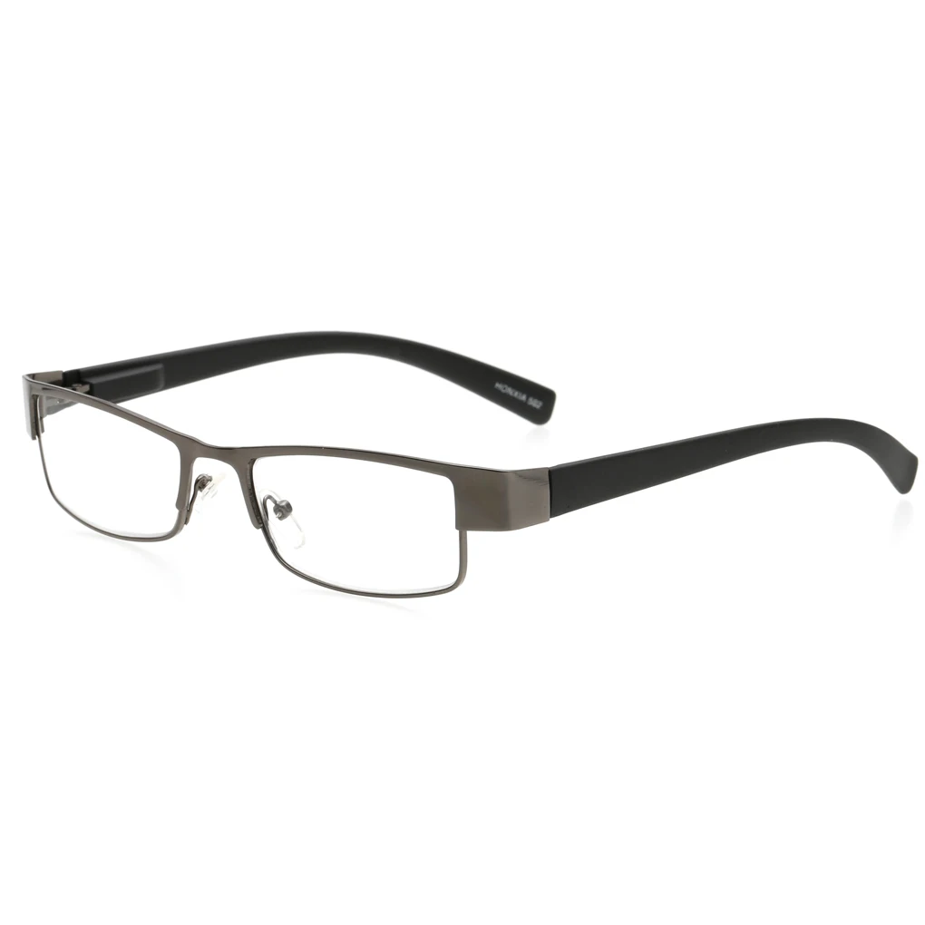 

The old Reading Glasses Metal Eyeglasses Black Frame Rectangle Presbyopia 7 different degrees