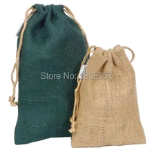100 шт./лот,, джутовые/льняные подарочные пакеты на шнурке для туалетных принадлежностей/кофейных зерен, размер может быть изменен, различные цвета