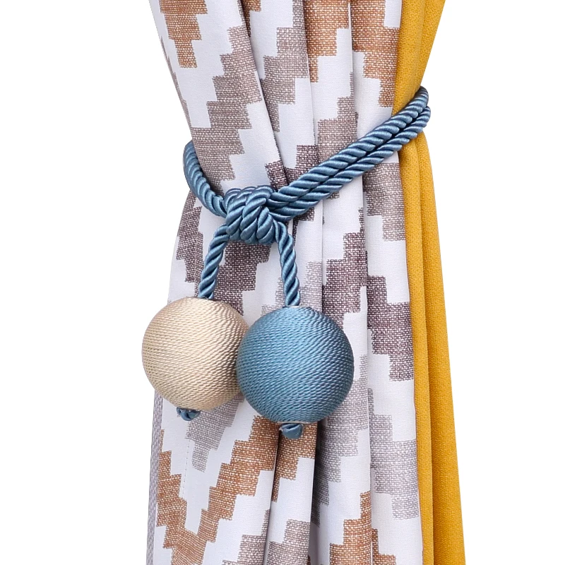 

2 PCS Nordic Style Curtain Tieback Convenient Drape Tie Back Decorative Rope Holdback Holder for Home Window Curtains Decor