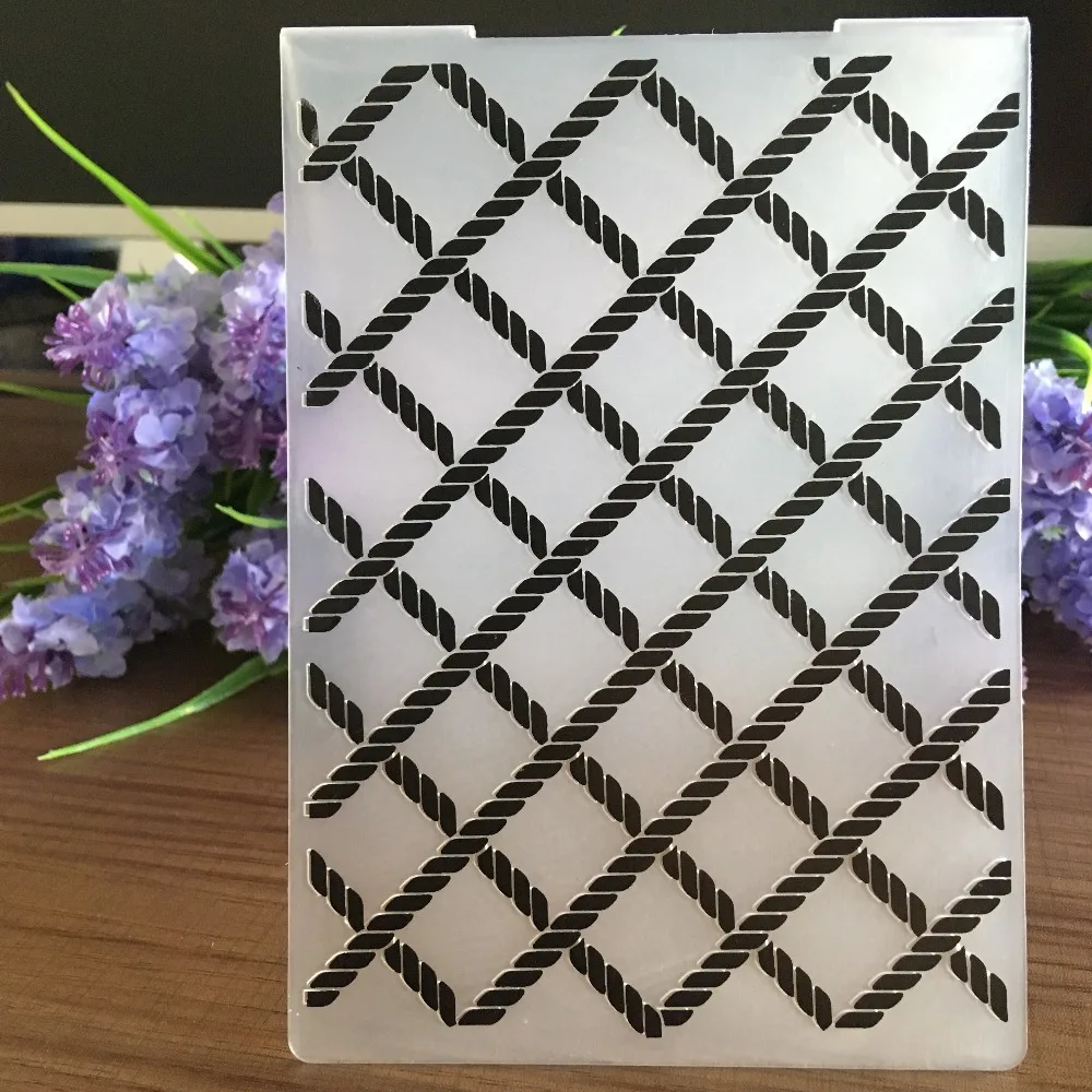  2018 New cross hatch plastic embossing folder for scrapbooking paper card photo album decorative fe - 32915579853