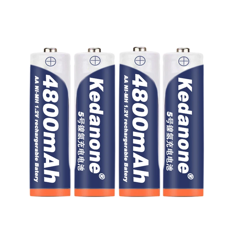 

4/8/12/20 PCS 100% New 1.2V AA4800mAh NI MH Pre-Charged Batteries Ni-MH Rechargeable AA4800 Battery For Toys Camera Microphone