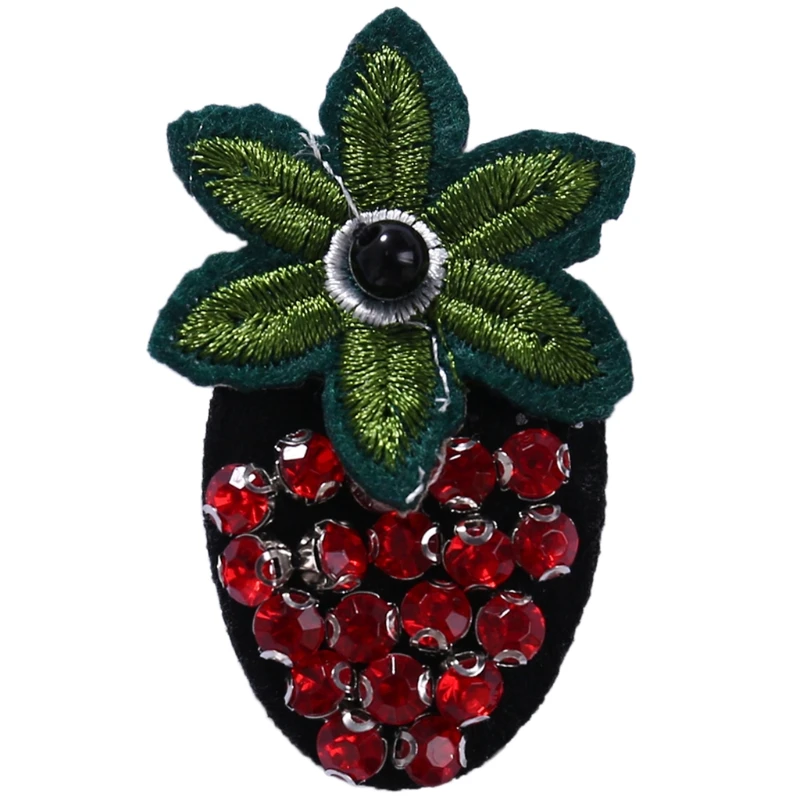 

Beads Strawberry Clothing Patches Apparel Applique Sewing Embroidery Accessories W20