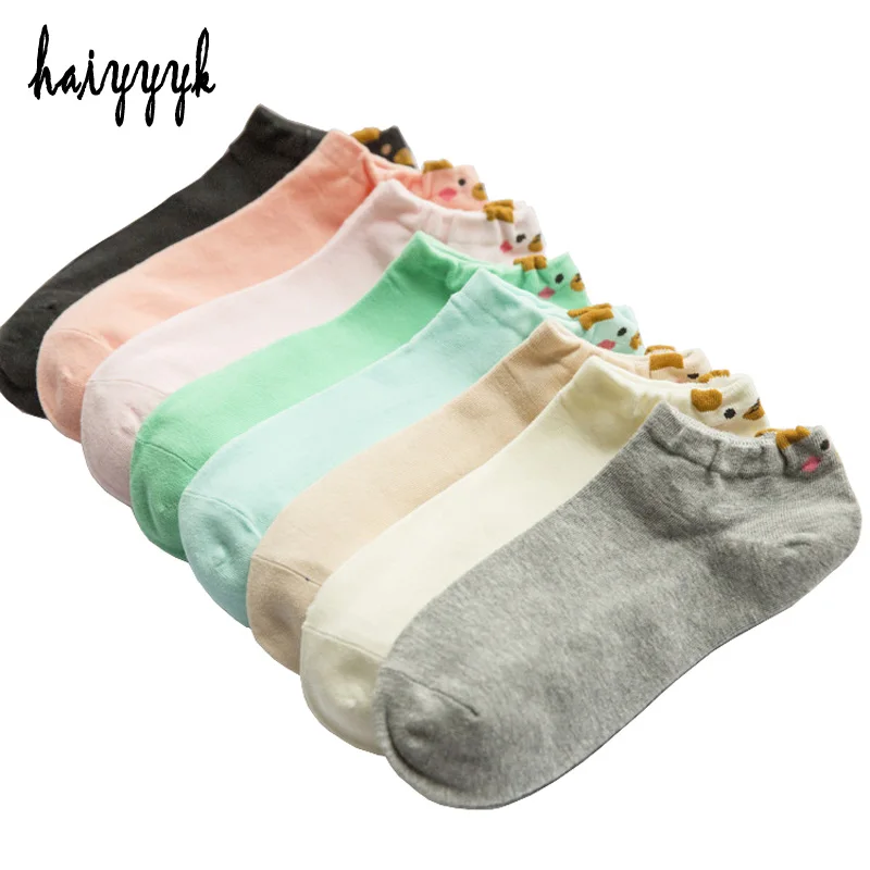 Новые милые женские носки с героями мультфильмов высококачественные хлопковые модные стильные носки для девушек, забавные носки 6 шт. = 3 пар/лот