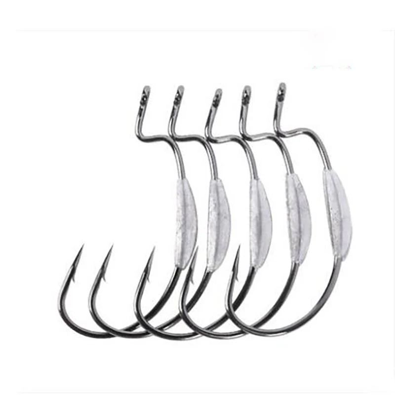 

Trulinoya High quality 5 pcs Hook With The Lead Crank Hook Soft Lure Hook Fishing accessories Free Shipping