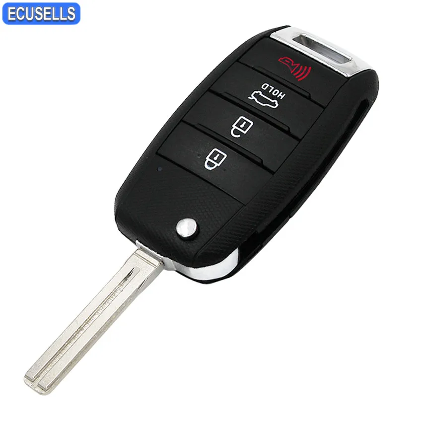 New Replacement 3+1/4 Button Folding Remote Key Shell Case Flip Smart Car Housing Cover Fob For Kia K3 K5 with Uncut Blade | Автомобили и