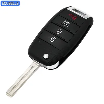 

New Replacement 3+1/4 Button Folding Remote Key Shell Case Flip Smart Car Key Housing Cover Fob For Kia K3 K5 with Uncut Blade