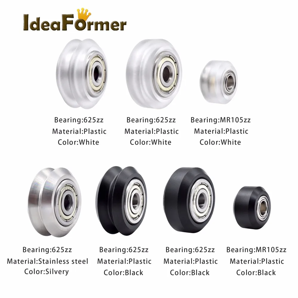 20pcs 5mm Bore 625 Bearing Pulley Accessories for CNC 3D Printer SANON V-Shape Groove Wheel