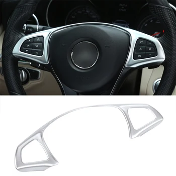 

ABS Chrome Steering Wheel Decoration Frame Trim For Mercedes Benz GLC C E Class W205 W213 2016 2017 Car Accessories