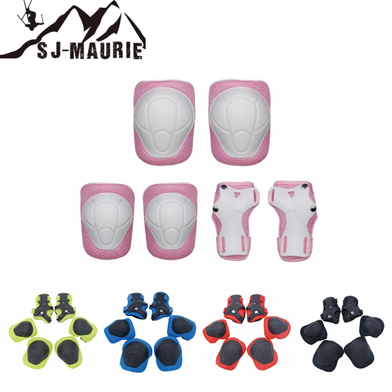 

SJ-MAURIE 6pcs/set Kids Skating Protective Gear Elbow Knee Pads Protector for Bicycle Cycling Skateboard Ice Skating Volleyball