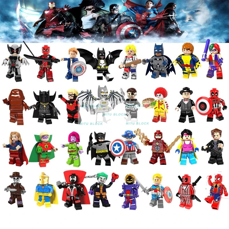 

For Legoing Avengers Bane Super Hero The Flash Building Blocks Captain America Bricks Batman Spiderman Compatible Legoinglys Toy