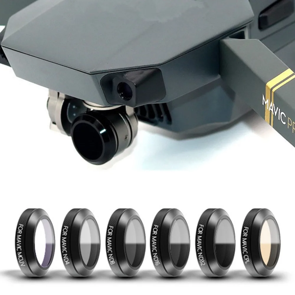 6pcs Original Camera Lens Filters For DJI Mavic Pro Drone ND4 ND8 ND16