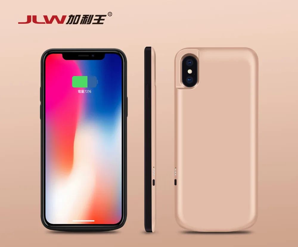 JLW 3000mAh Battery Case For iPhone X Ultra Thin Backup
