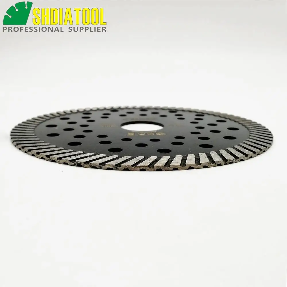 DIATOOL 2pcs 5" Diamond Hot Pressed Narrow Turbo Blade Fast Cutting Speed 125mm Cutting Discs Granite Marble Concrete Masonry