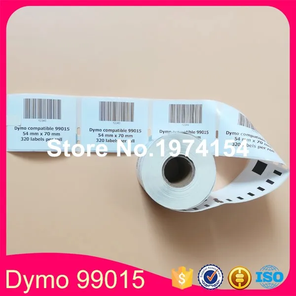 10 рулонов белых Этикеток Dymo 99015 совместимых с принтером LabelWriter 320 Turbo SLP 450 440 54 мм * 70