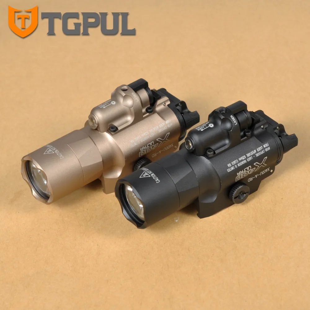TGPUL лучший SF X400U ультра светодиодный фонарик тактический фонарь для ружья с красным лазерным прицел для пистолета для охоты