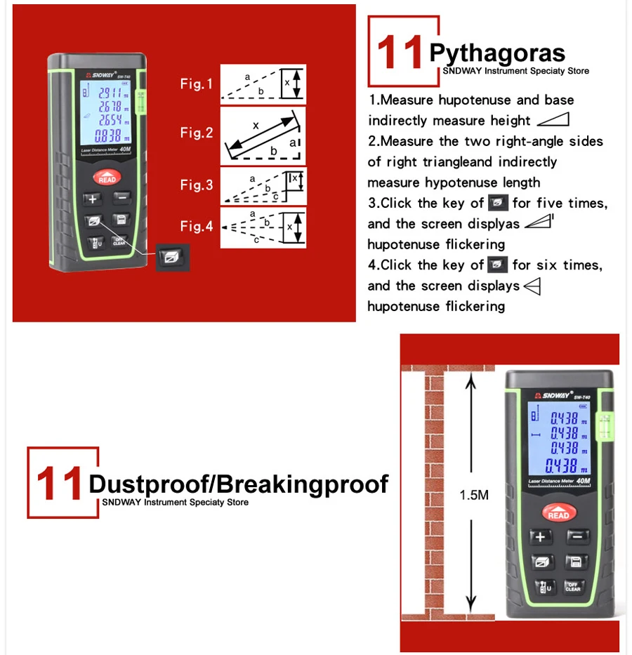 Laser distance meter  details (10)