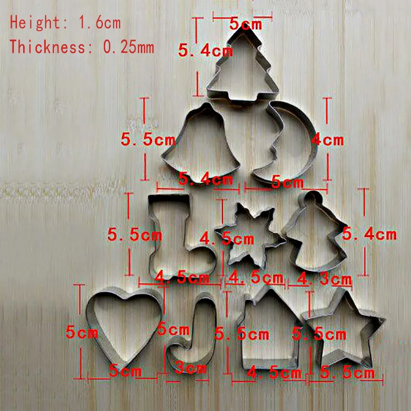 10pcs-set-Christmas-Cookie-Cutters-Cake-Mould-Mold-Tree-Star-House-Bells-Snowflake-Biscuit-Bakeware-Tool (1)