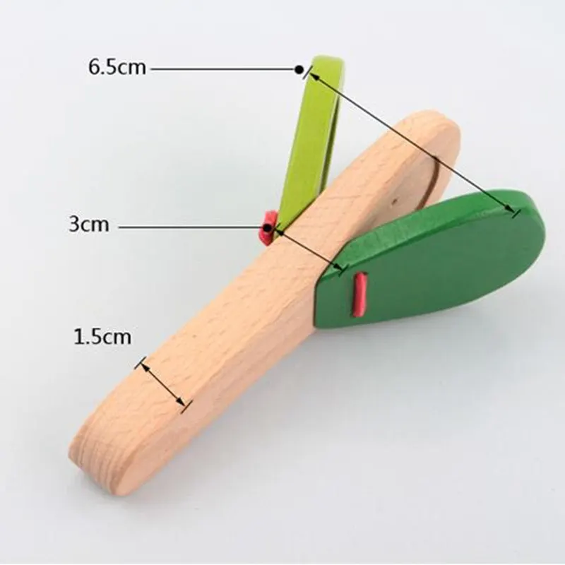 Детские деревянные игрушки музыкальный инструмент Кастанет Clapper ручка игрушка