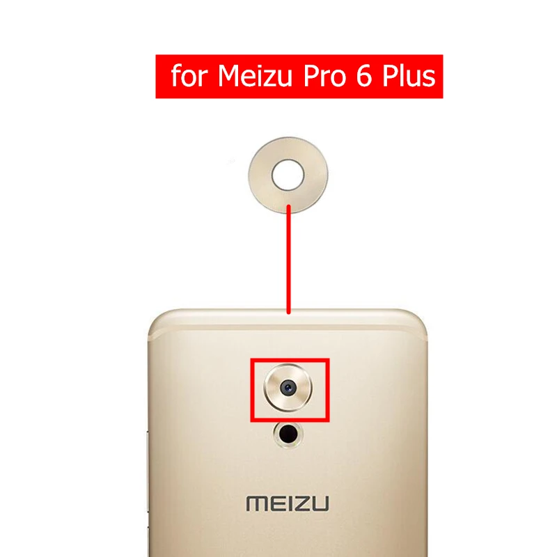 

2pcs for Meizu Pro 6 Plus Camera Glass Lens Back Rear Camera Glass Lens with Glue for Meizu Pro 6 Plus Repair Spare Parts
