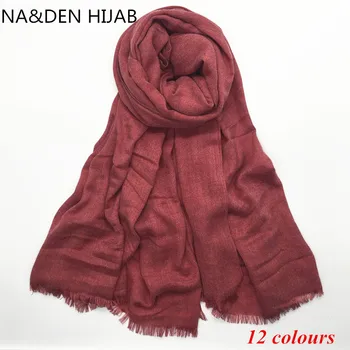 

1PCS Hot sale Solid Color cotton scarf women's shawl long autumn winter day Muslim head Scarf/Hijab/wrap/sarong fast shipping