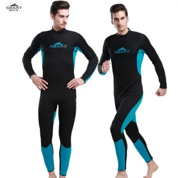 

Sbart 3MM men conjoined thickening winter swimsuit, sunscreen UV surfing diving suit, long sleeve wear resistant jellyfish suit