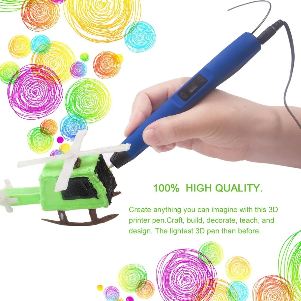 

Creative Design F10 Super Lightweight Children Kids 3D Pen Magic Fourth Generation DIY 3D Printer Pen For Christmas Gift