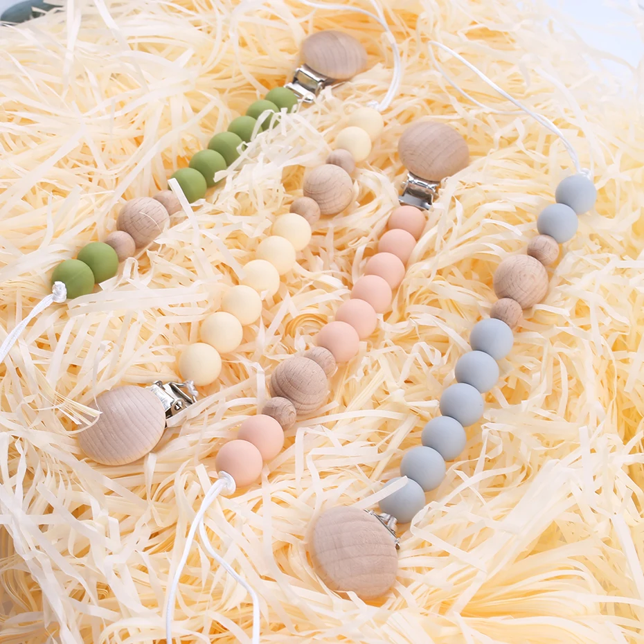 

CHEWELRY Baby Teethers Pacifier Clip Chains 1pc Nursing Accessories Food Grade Silicone Teether Strengthening Tooth Training